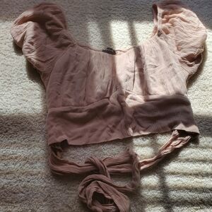 Ambiance Blush Pink Puff Sleeve Blouse